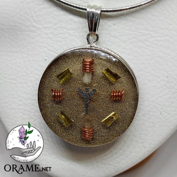 orgonite pendentif orgonite protection elhaz rune eolh talisman magique de protection orgonite en or cuivre orgonite haut de gamme 03