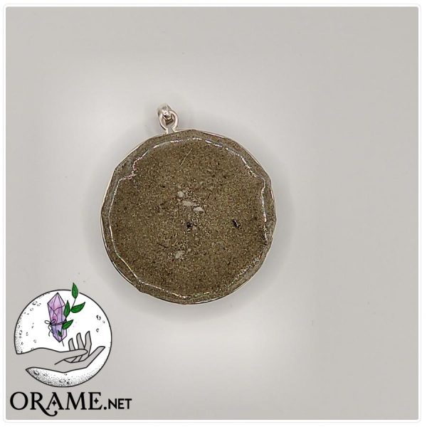 orgonite pendentif graine de vie symbole pierre selenite lapis lazuli pierre decagone energie vue08