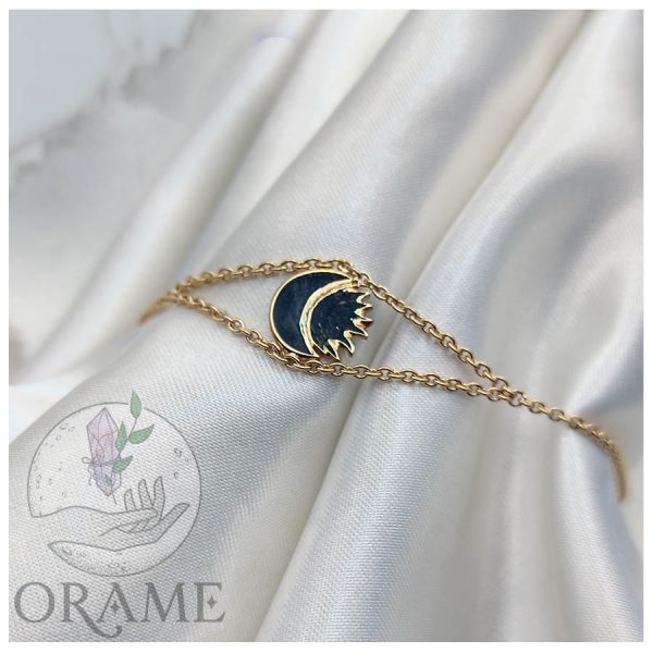 bracelet lune soleil bijou lune et soleil bracelet chaine or 02