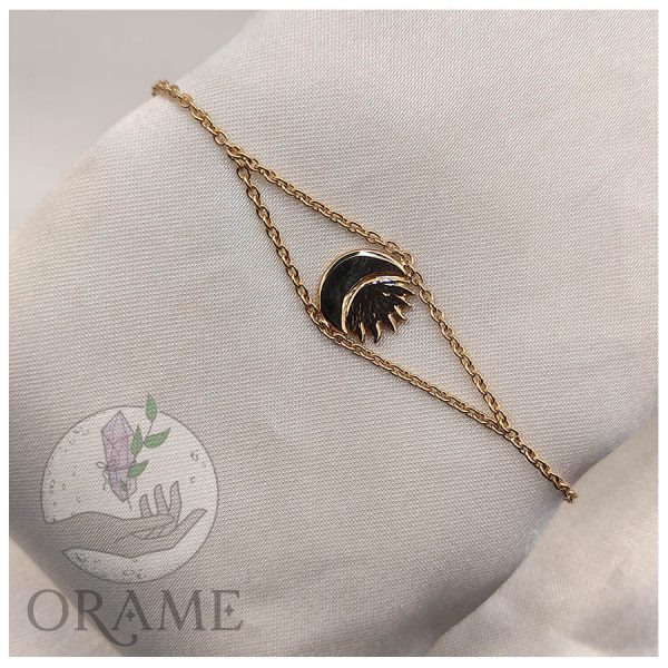 bracelet lune soleil bijou lune et soleil bracelet chaine or 03