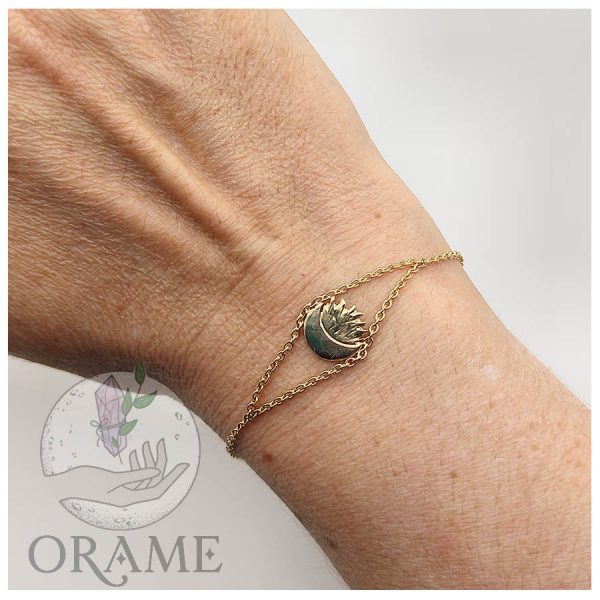 bracelet lune soleil bijou lune et soleil bracelet chaine or 06