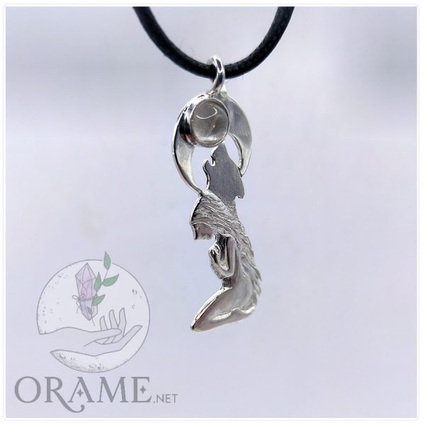 la femme qui danse avec les loups pendentif amérindien argent pierre de lune veritable 03